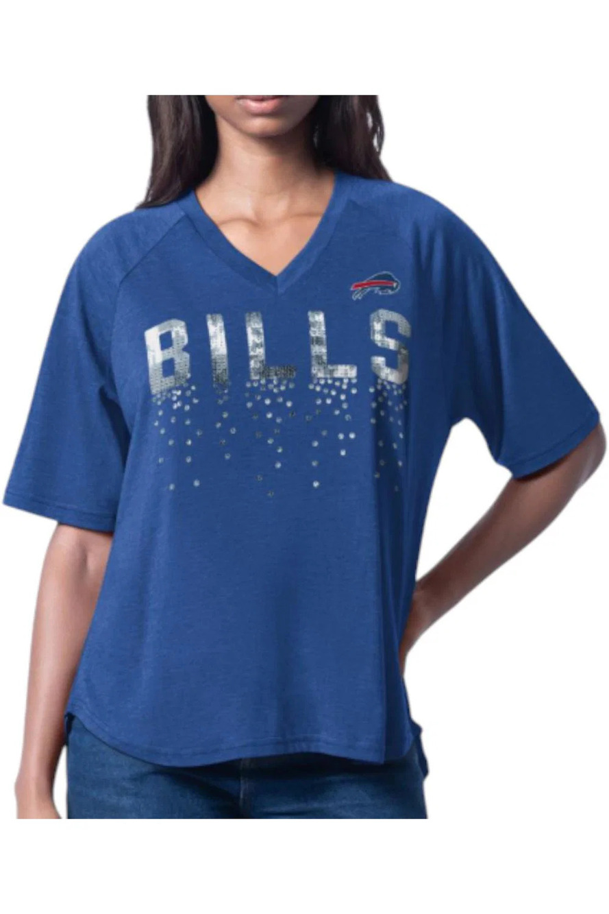 NFL Women's Sequin Top by Glll - Bills - Regular